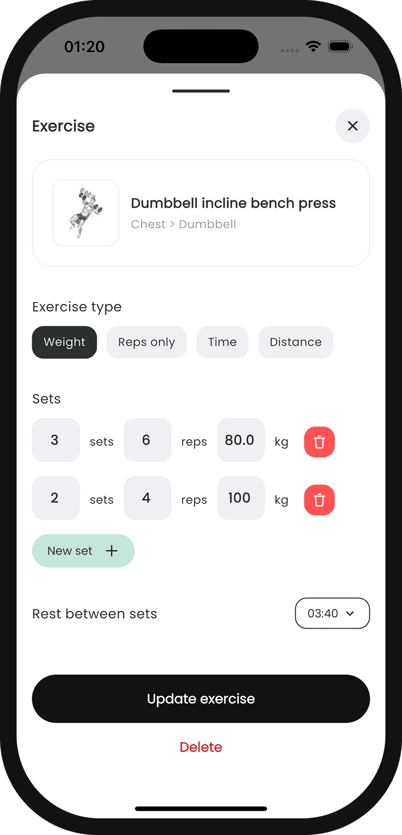 Workout App Phone